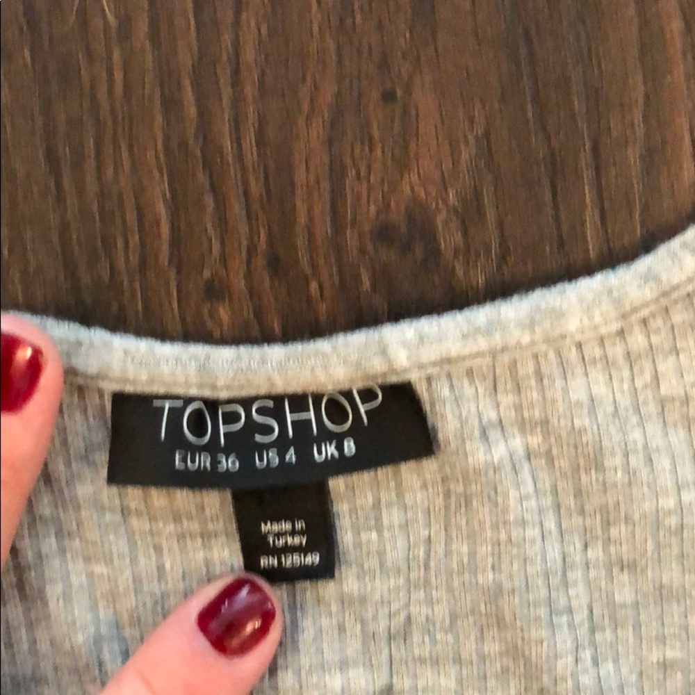 Topshop Ribbed Tee - Picture 3 of 3